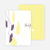 Thank You Card for Bridal Shower Invitations: Leaves - Lemon Chiffon