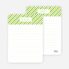 Thank You Card for Diagonal Stripes Modern Baby Announcement - Apple Green