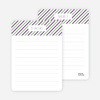 Thank You Card for Diagonal Stripes Modern Baby Announcement - Magenta