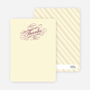 Thank You Card for Elegant, Yet Modern Cocktail Party Invitation - Magenta