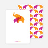 Thank You Card for Momma and Baby Elephant Baby Shower Invitation - Orange