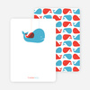 Thank You Card for Momma and Baby Whale Baby Shower Invitation - Cornflower Blue