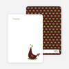 Thank You Card for Mother Pheasant Baby Shower Invitation - Chocolate