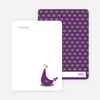 Thank You Card for Mother Pheasant Baby Shower Invitation - Violet