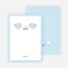 Thank You Card for Nesting Birds Baby Shower Invitation - Powder Blue