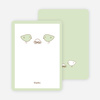 Thank You Card for Nesting Birds Baby Shower Invitation - Pale Celadon