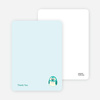Thank You Card for Owl Baby Shower Invitation - Teal