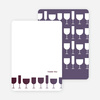 Thank You Card for Wine Toast Party Invitation - Plum
