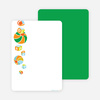Thank you cards featuring a shower of presents. Printed on premium eco friendly paper - Carrot