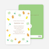 The Baby Classics Baby Shower Invitations: Bears, Ducks, Blocks, Pacifiers and Rattles - Green