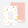 The Baby Classics Baby Shower Invitations: Bears, Ducks, Blocks, Pacifiers and Rattles - Orange