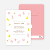 The Baby Classics Baby Shower Invitations: Bears, Ducks, Blocks, Pacifiers and Rattles - Pink
