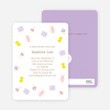 The Baby Classics Baby Shower Invitations: Bears, Ducks, Blocks, Pacifiers and Rattles - Purple