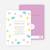 The Baby Classics Baby Shower Invitations: Bears, Ducks, Blocks, Pacifiers and Rattles - Blue