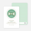 The Bowtie and the New Little Mister Baby Shower Invitations - Green