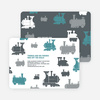 Thomas Loves the Train: Birthday Party Invitation - Blue