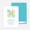Tic Tac Toe Boy Baby Shower Invitations - Blue