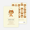 Tiger Baby Shower Invitations - Ecru