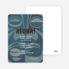Tiki Carving God of the Party Invitations - Mystic Blue