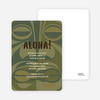 Tiki Carving God of the Party Invitations - Khaki