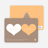 Two Hearts Save the Date Cards - Orange Sherbet