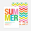 Ultra Modern Summer Party Invitations - Scarlet