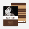 Unique Modern Graduation Announcements and Invitations - Espresso