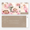 Unique Snowflakes Six Photo Holiday Cards - Brown