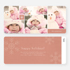 Unique Snowflakes Six Photo Holiday Cards - Red