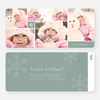 Unique Snowflakes Six Photo Holiday Cards - Blue