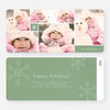 Unique Snowflakes Six Photo Holiday Cards - Green