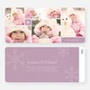 Unique Snowflakes Six Photo Holiday Cards - Purple
