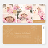 Unique Snowflakes Six Photo Holiday Cards - Orange