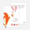 Up Up and Away Summer Party Invitations - Carrot