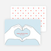 Valentine’s Day Hands form the Shape of a Heart - Blue