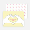 Valentine’s Day Hands form the Shape of a Heart - Yellow