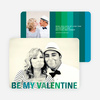 Valentine’s Day Stripes Photo Cards - Green