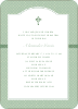 Truly Traditional Baptism Invitation - Green