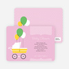Vintage Stroller Baby Shower Invitations - Pink Velvet