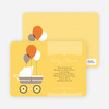 Vintage Stroller Baby Shower Invitations - Yellow Zucchini