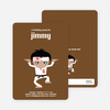 Wax on Wax Off Karate Birthday Invitations - Brown Belt