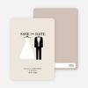 Wedding Dress and Tuxedo Save the Date Cards - Orange