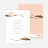 Whimsical Nesting Birds Baby Shower Invitations - Pink Robin
