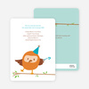Whoo Yeah, Dancing Owl Birthday Party Invitations - Clear Sky