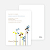 Wild Flower Invitation and Announcement - Steel Blue