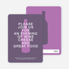 Wine and Cheese Party Invitations - Purple Shade