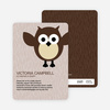 Wise Owl Baby Shower Invitations - Brown