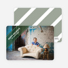 Wrapped in a Ribbon Christmas Photo Cards - Forest Green