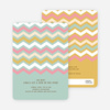Zig Zag Pinterest Tag Baby Shower Invitations - Blue