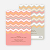 Zig Zag Pinterest Tag Baby Shower Invitations - Pink